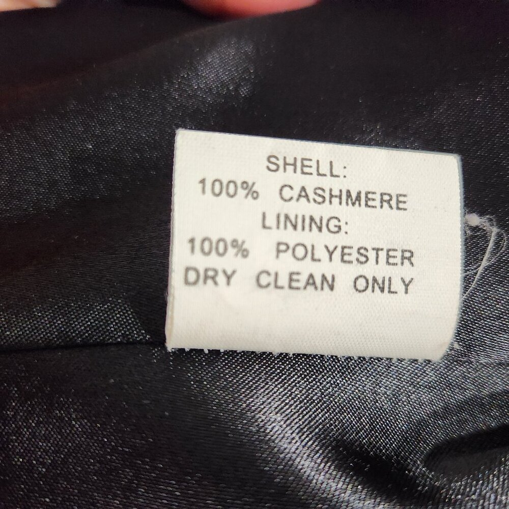 Vintage Sachi 100% Cashmere Black Coat - Picture 4 of 5